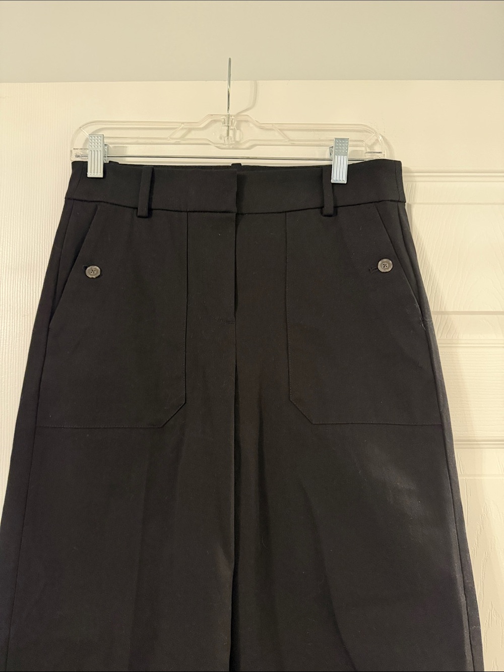 J. Crew Black High-Waist Wide Leg Pants size 4 inseam 25” brand new - Picture 2 of 9